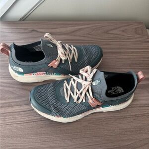 The North Face Charcoal and Coral Athletic Shoes